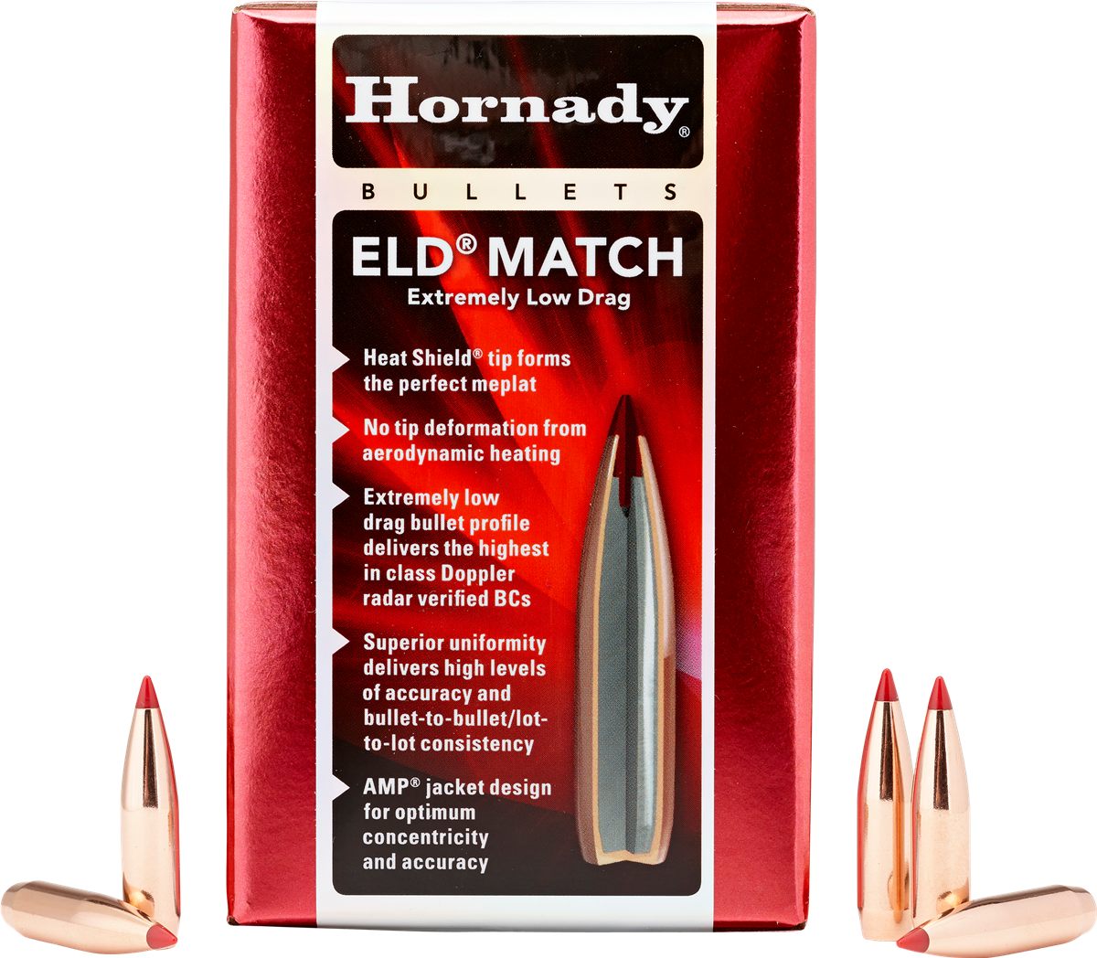 Hornady 263311 6.5mm .264 140gr Extremely Low Drag-Match 500 Per Box/6 Case