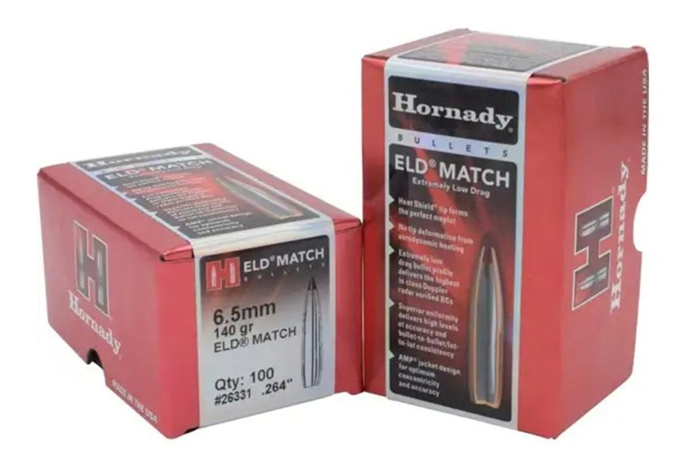 Hornady 263311 6.5mm .264 140gr Extremely Low Drag-Match 500 Per Box/6 Case view 2