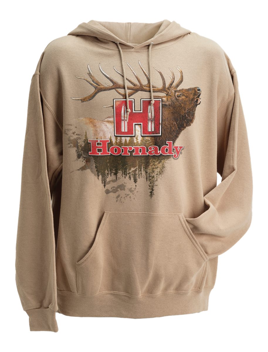 Hornady 99612L Elk  Large Tan/Khaki Hoodie Poly-Cotton