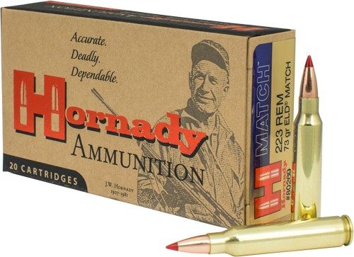 Hornady 80269 Match 223 Rem 73gr Extremely Low Drag 20 Per Box/10 Case view 3