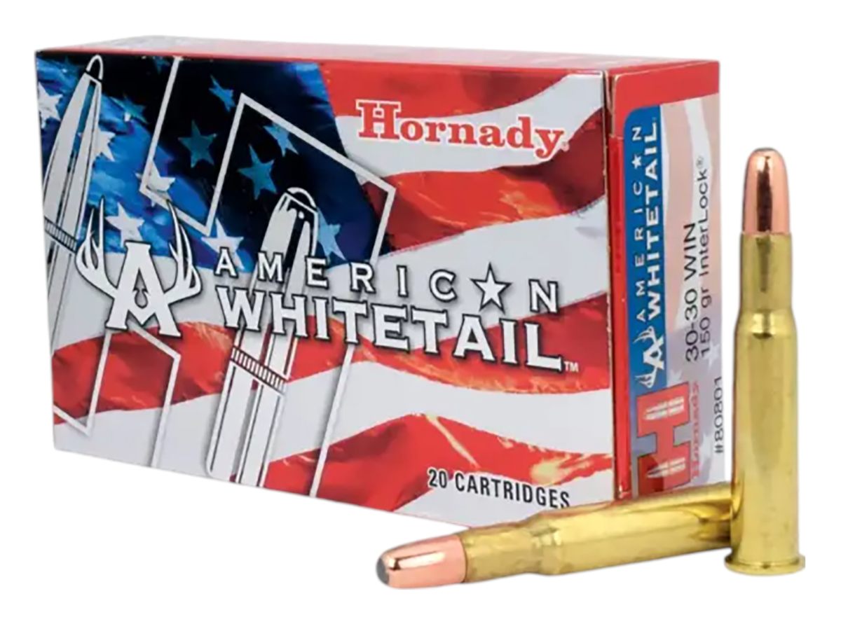 Hornady 80801 American Whitetail 30 Win 150gr InterLock Round Nose 20 Per B