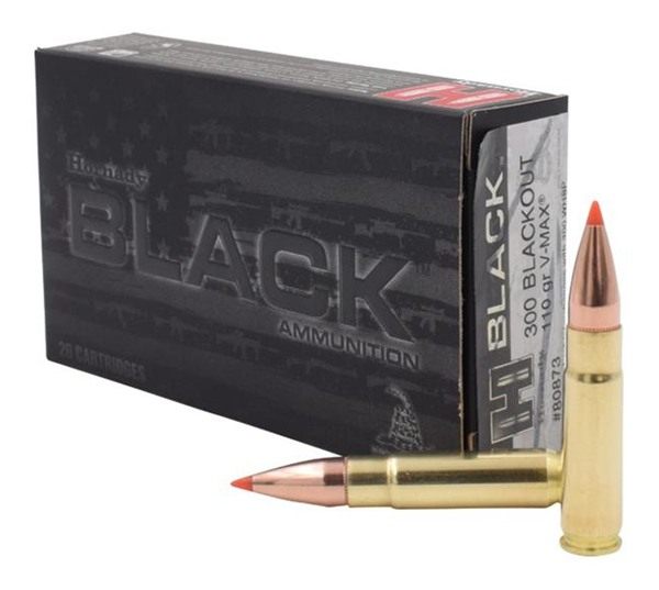 Hornady Black Rifle Ammunition .300 AAC 110 gr V-MAX 2375 fps 20/ct view 2
