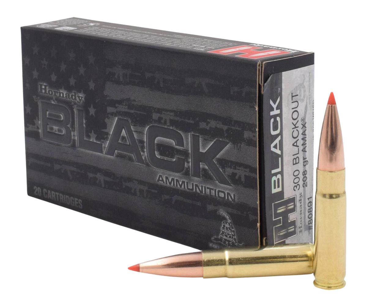 Hornady Black Rifle Ammunition .300 AAC .208 gr A-MAX 1020 fps 20/ct