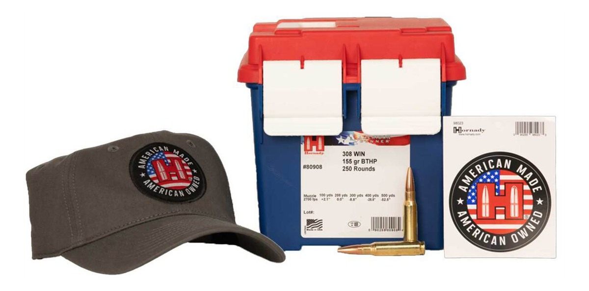 Hornady American Gunner Rifle Ammunition .308 Win 155gr BTHP 2700 fps 250/c