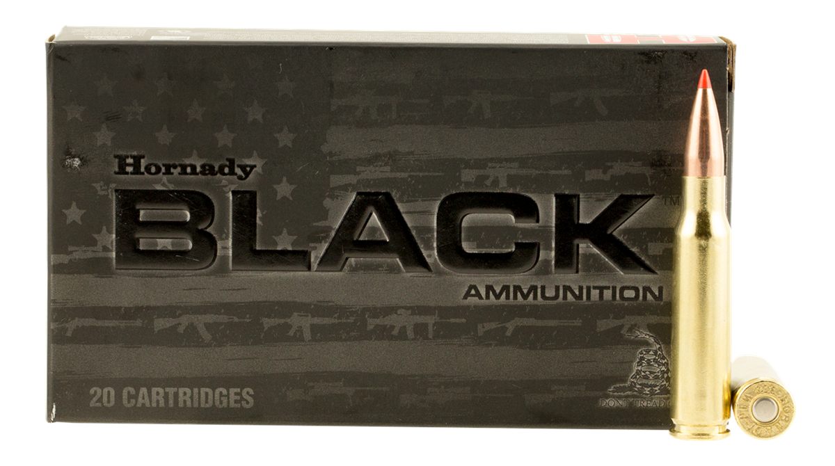 Hornady Black Rifle Ammunition .308 Win 168 gr A-MAX 2700 fps 20/ct