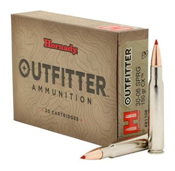 Hornady 81108 Outfitter 30-06 Springfield 150gr Copper Alloy eXpanding 20 P view 4