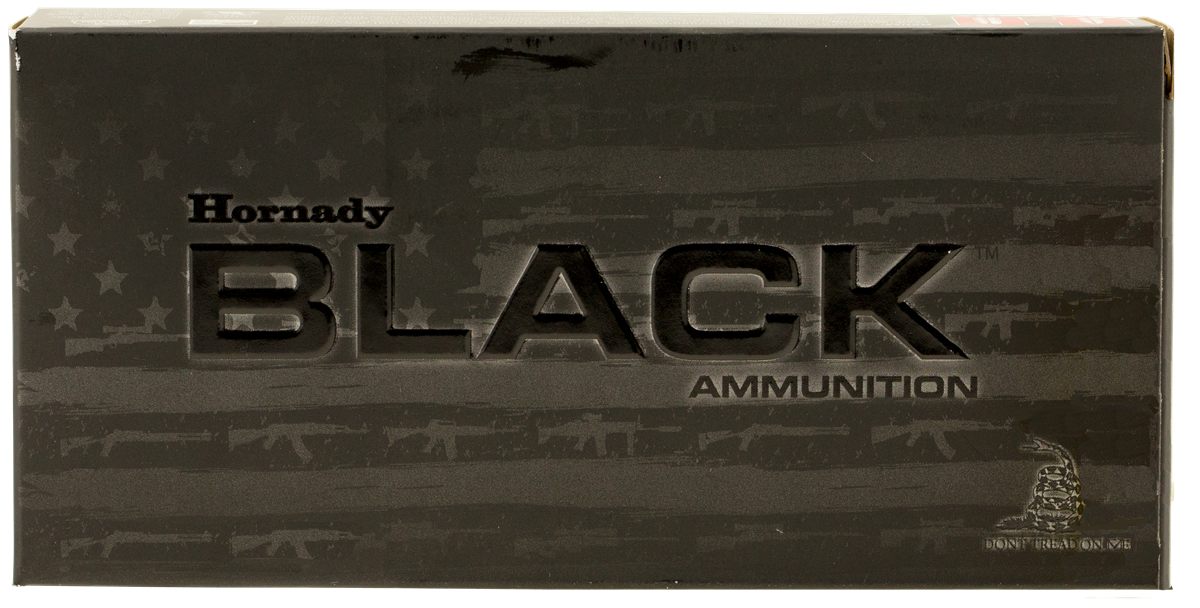 Hornady 81263 Black 5.56x45mmNATO 62gr Full Metal Jacket 20 Per Box/10 Case