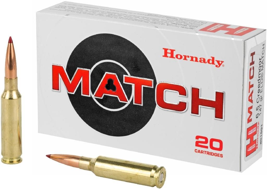 Hornady 81501 Match 6.5 Creedmoor 147gr Extremely Low Drag 20 Per Box/10 Ca view 2