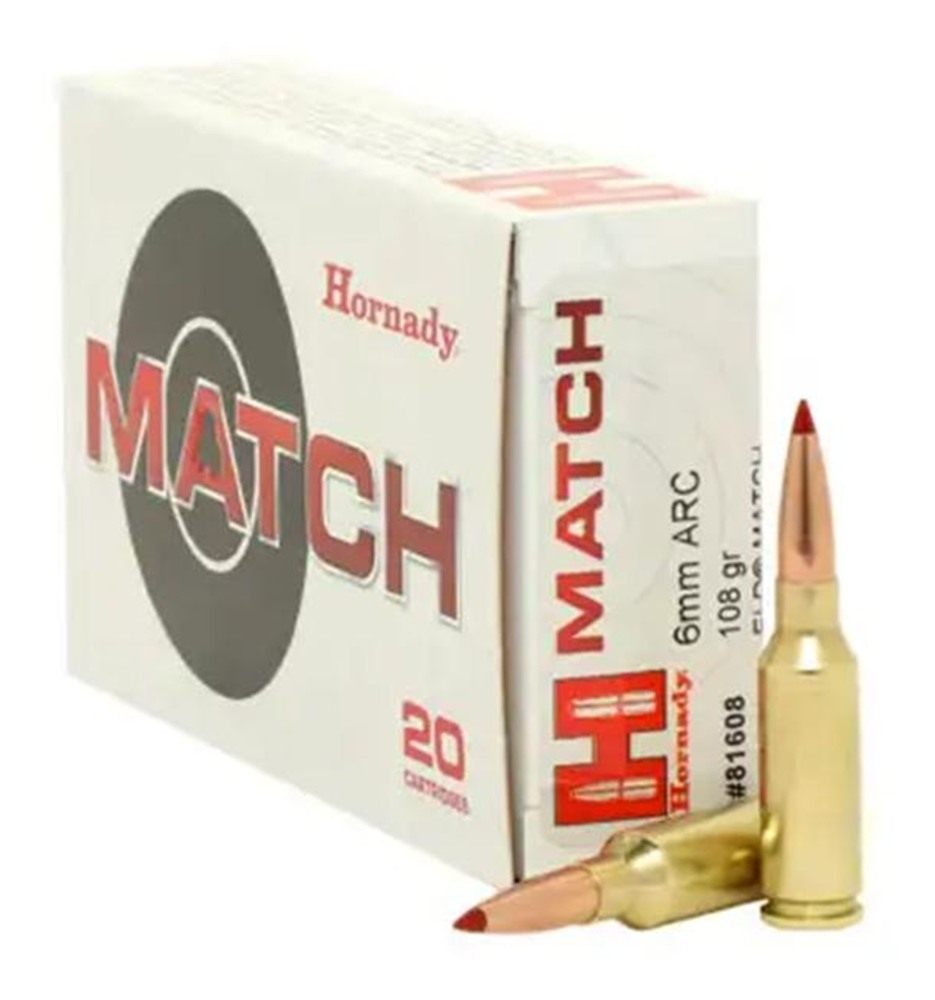 Hornady 81608 Match 6mmARC 108gr Extremely Low Drag 20 Per Box/10 Case view 3