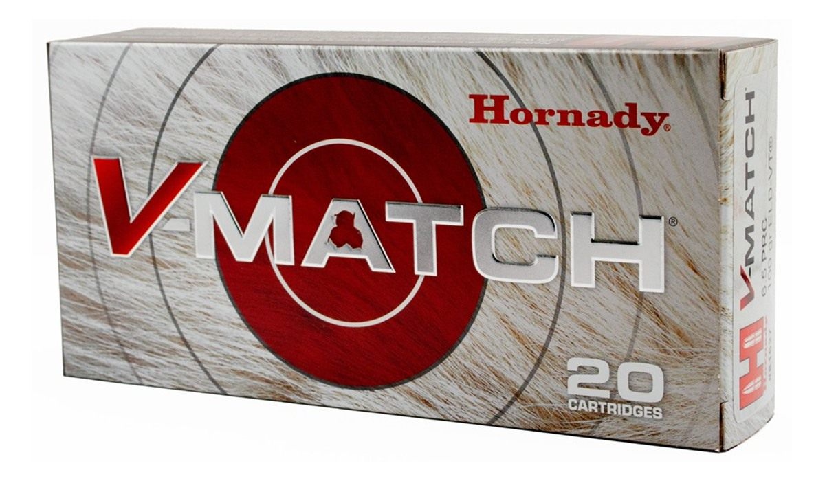Hornady ELD-VT V-Match Rifle Ammunition 6.5 PRC 100gr PT 3450 fps 20/ct view 2
