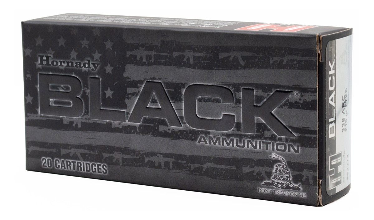 Hornady Black FTX Rifle Ammunition 338 Arc 215gr PT 1900 fps 20/ct