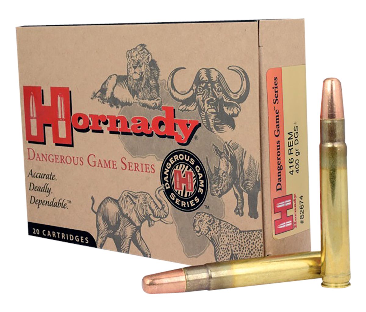 Hornady Dangerous Game Series Rifle Ammunition .416 Rem Mag 400 gr DGS 2400