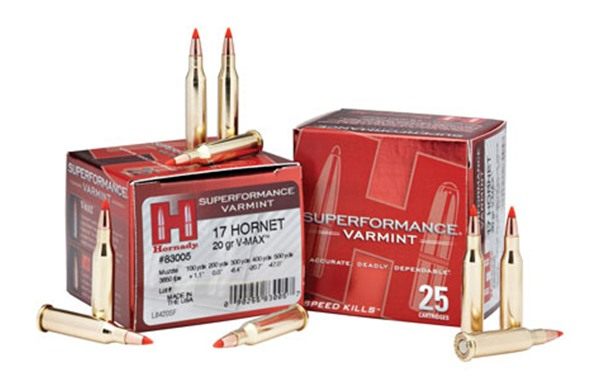 Hornady 83005 Superformance Varmint 17 Hornet 20gr V Max 25 Per Box/10 Case view 4