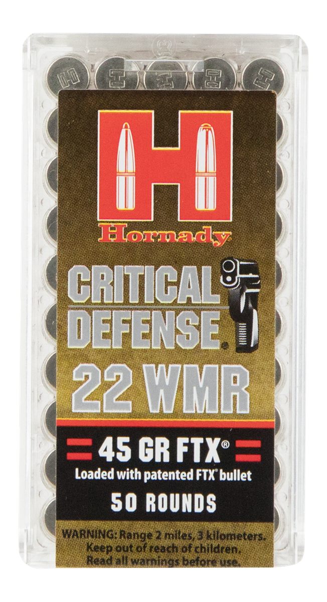 Hornady 83200 Critical Defense 22 WMR 45 gr Flex Tip eXpanding 50 Per Box/