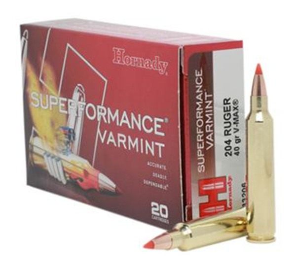 Hornady 83206 Superformance Varmint 204 Ruger 40gr V Max 20 Per Box/10 Case view 3