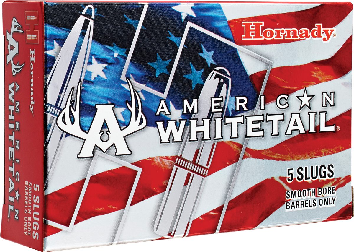 Hornady 86234 American Whitetail 12 Gauge 2.75in 1 oz Rifled Slug Shot 5 Pe