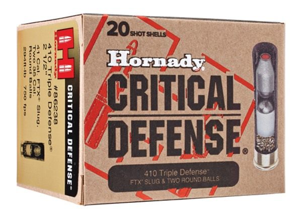 Hornady 410 Critical Defense Shotgun Ammunition ga 2 1/2in 1 slug 2 balls 0 view 2