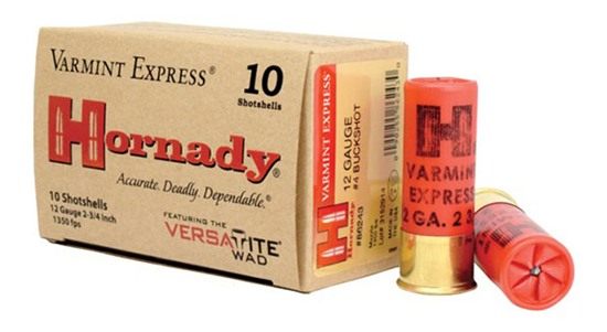 Hornady 86243 Varmint Express 12 Gauge 2.75in 4 Buck Shot 10 Per Box/ Case view 2