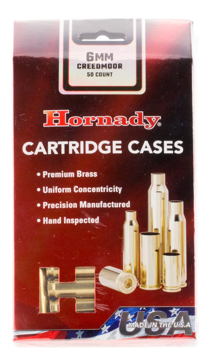 Hornady Unprimed Brass Rifle Cartridge Cases 6mm Creedmoor 50/ct