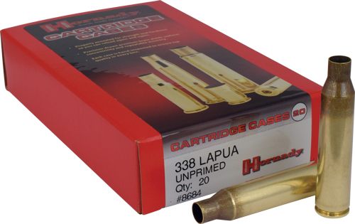 Hornady 8684 Unprimed Cases Cartridge 338 Lapua Mag Rifle Brass view 2