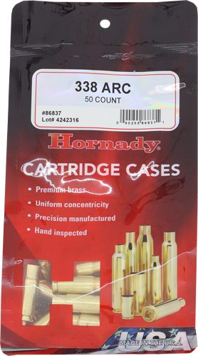 Hornady 86837 Unprimed Cases Cartridge 338 ARC Rifle Brass view 3