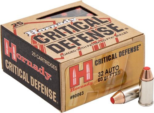 Hornady 90063 Critical Defense 32ACP 60gr Flex Tip eXpanding 25 Per Box/10 view 4