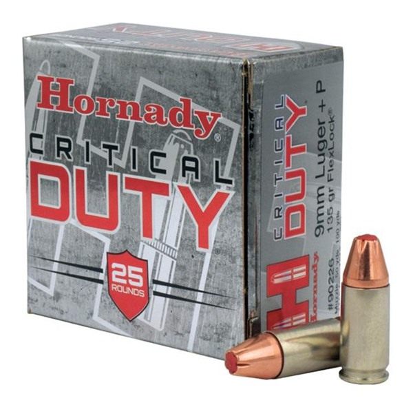 Hornady 90226 Critical Duty 9mmLuger+P 135gr FlexLock 25 Per Box/10 Case view 2