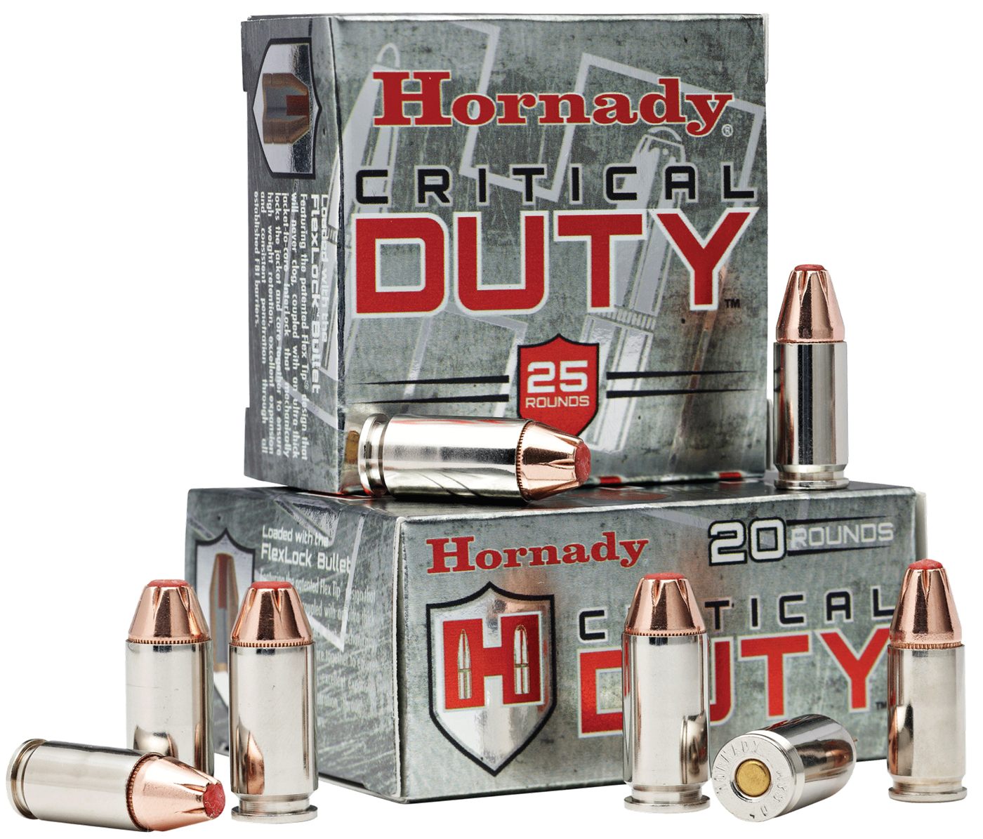 Hornady 90236 Critical Duty 9mmLuger 135gr FlexLock 25 Per Box/10 Case