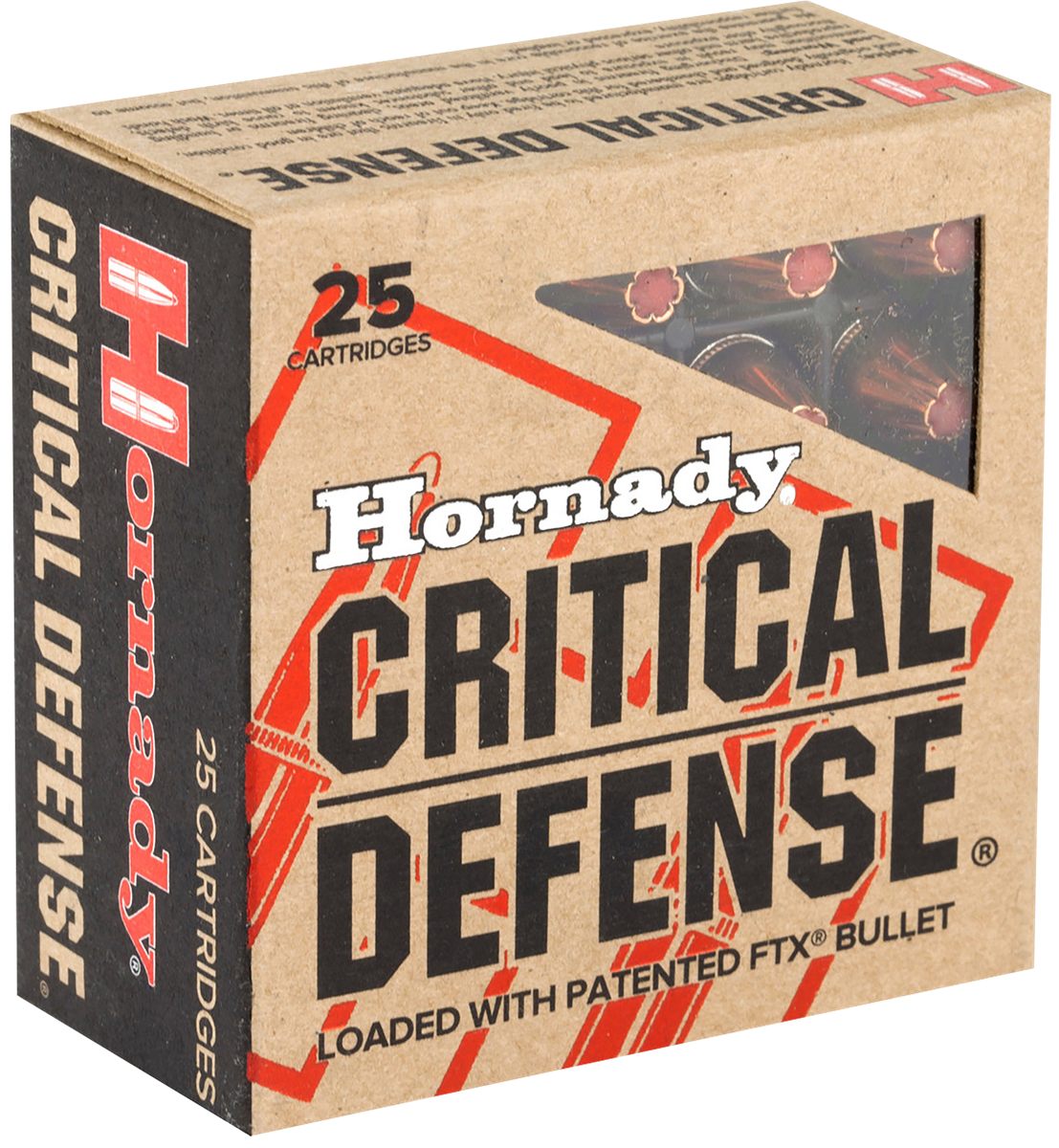 Hornady 90250 Critical Defense 9mmLuger 115gr Flex Tip eXpanding 25 Per Box