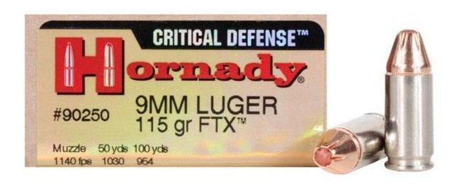 Hornady 90250 Critical Defense 9mmLuger 115gr Flex Tip eXpanding 25 Per Box view 4