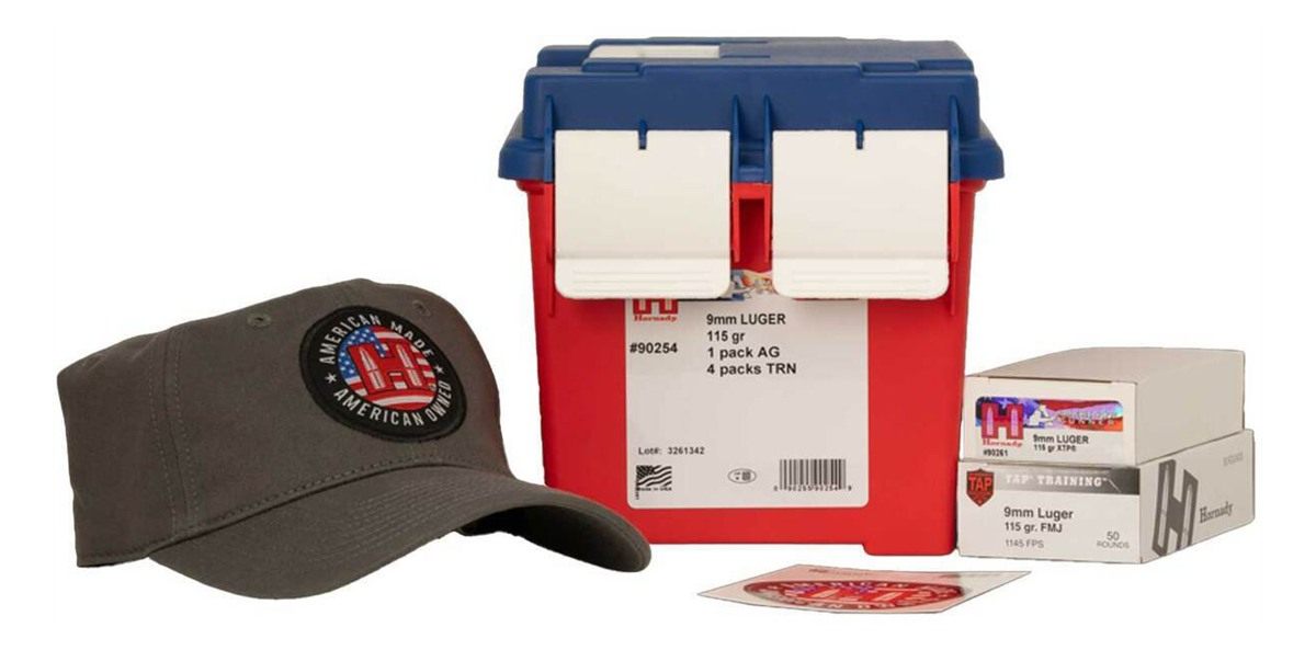 Hornady 250th Anniversary Ammo Can Combo 9mm Luger 50/ct 115gr American Gun