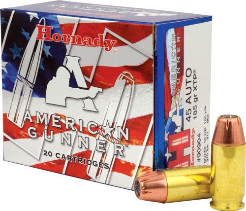Hornady 90904 American Gunner 45ACP 185gr XTP Hollow Point 20 Per Box/10 Ca view 3