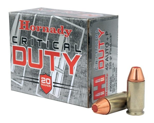 Hornady Critical Duty Handgun Ammunition .45 ACP (+P) 220 gr. PT 975 fps 20 view 4