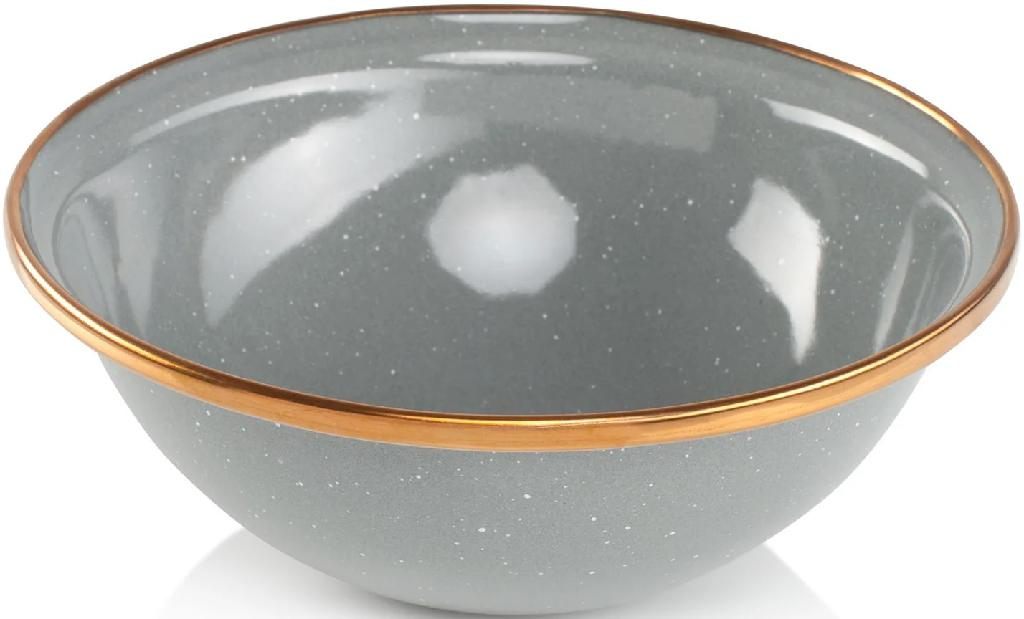 GSI Outdoor Products Mesa Enamelware 6in Mixing Bowl (Earl Grey)