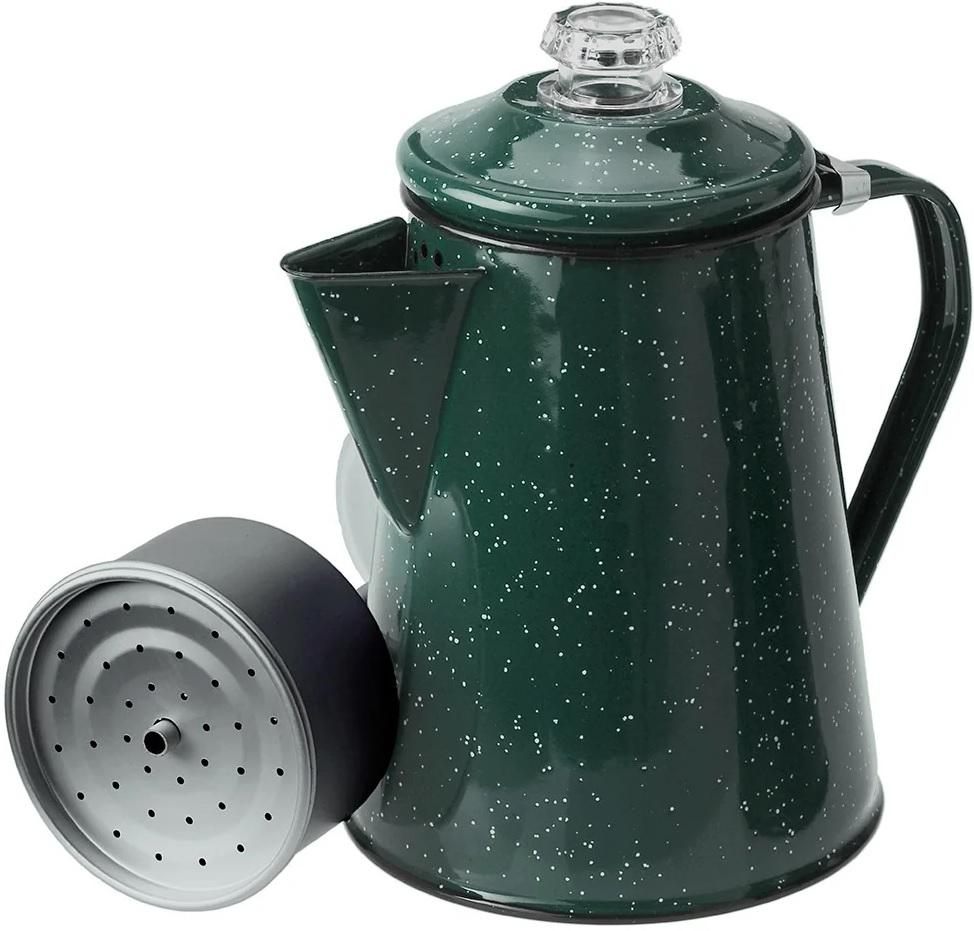 Gsi Outdoor Products Enamelware 8 Cup Coffee Percolator (green)