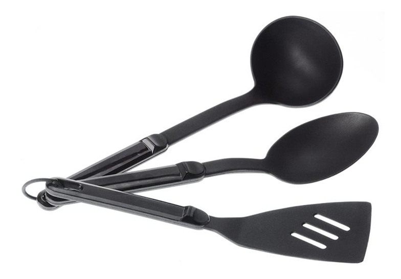 GSI Outdoor Products Nylon 3PC Ring SET 10in Spatula 10.5in Spoon 11.5in La
