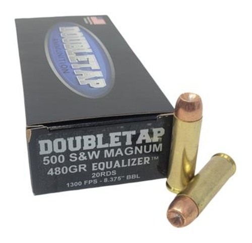 Double Tap Ammunition 500 Equalizer Handgun S W 455gr HP 1801 fps 20/ct