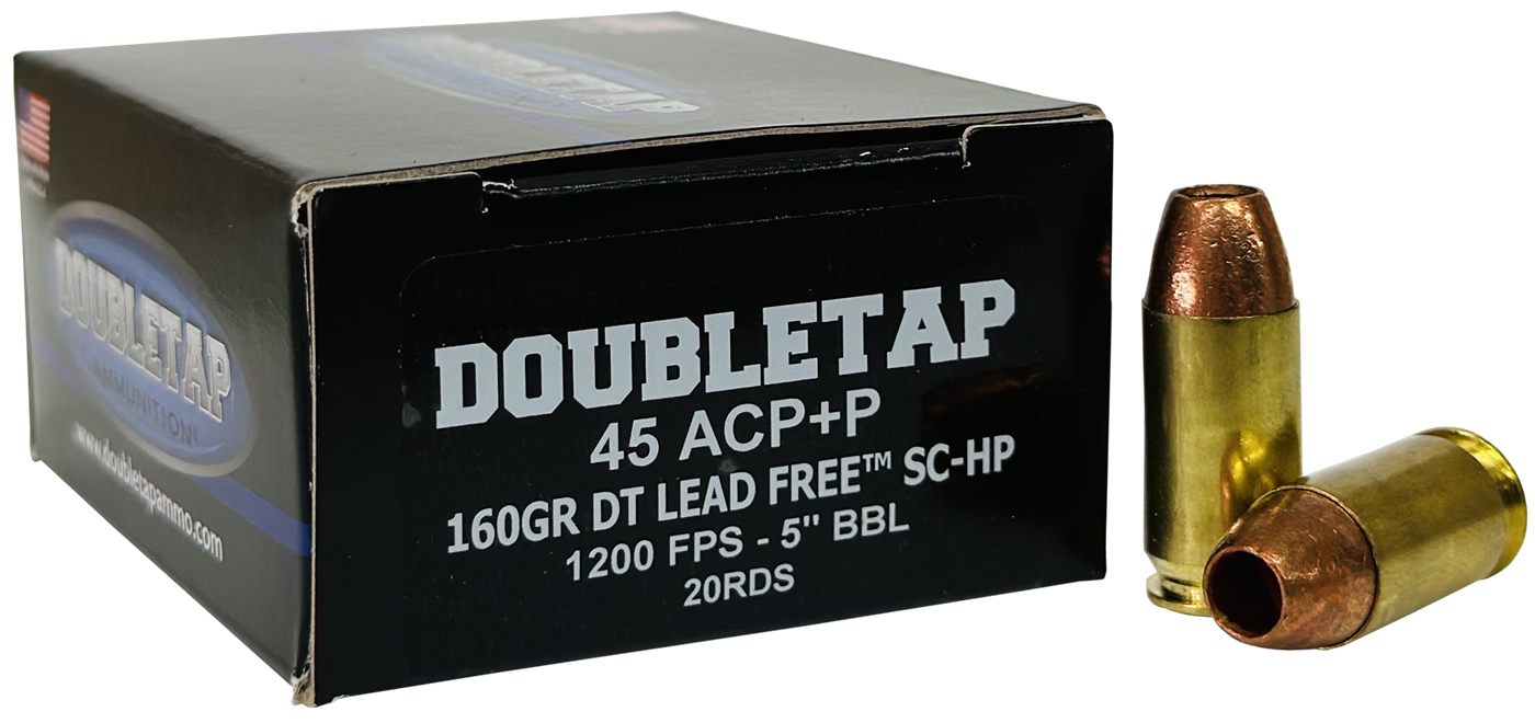 Doubletap Ammunition 45A160XM 45ACP 160gr Lead Free Hollow Point 20 Per Box