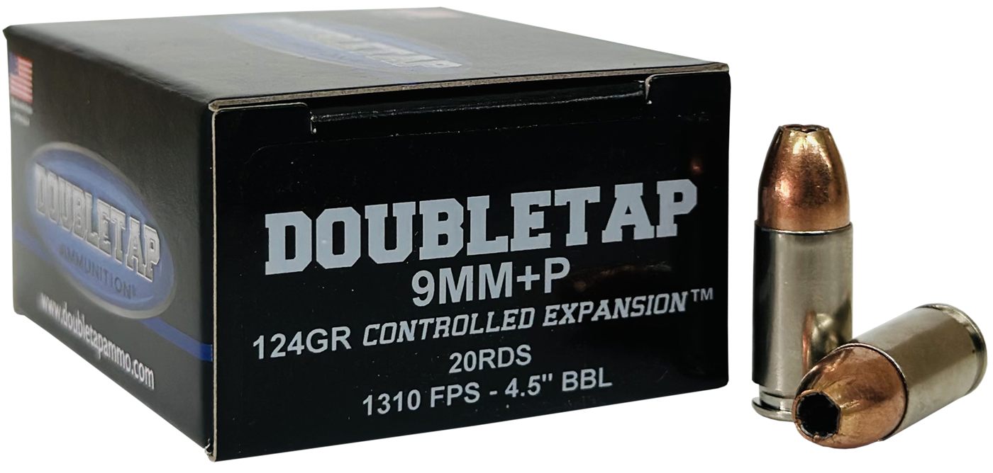 Doubletap Ammunition 9MM124HP209mm+P Luger 124gr Controlled Expansion JHP 2