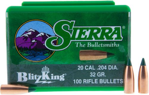 Sierra Bullets BlitzKing Rifle .20 cal .204in 32 gr Blkg 100/ct view 2