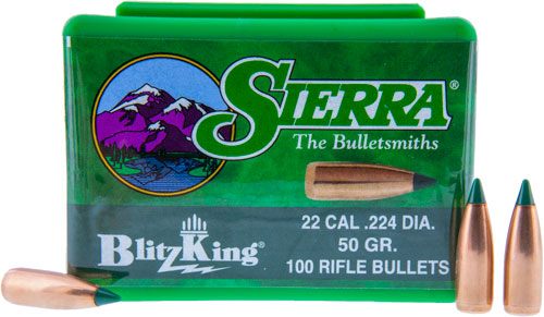 Sierra Bullets BlitzKing Rifle .22 cal .224in 50 gr Blkg 100/ct view 3