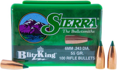 Sierra Bullets BlitzKing Rifle 6mm .243in 55 gr Blkg 100/ct view 2