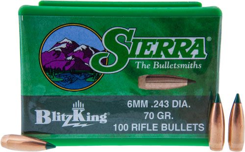 Sierra Bullets BlitzKing Rifle 6mm .243in 70 gr Blkg 100/ct view 3