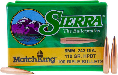 Sierra Bullets MatchKing Rifle 6mm/.243 cal .243in 110 gr HPBT 100/ct view 2