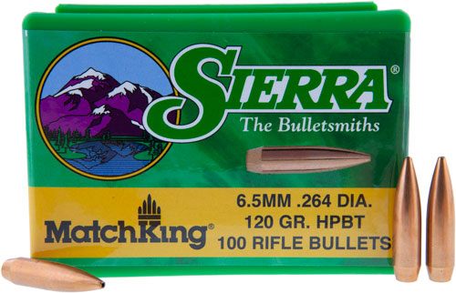 Sierra Bullets MatchKing Rifle 6.5mm/.264 cal .264in 120 gr HPBT 100/ct view 3