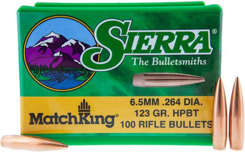 Sierra Bullets MatchKing Rifle 6.5mm /.264 cal .264in 123 gr HPBT 100/ct view 2