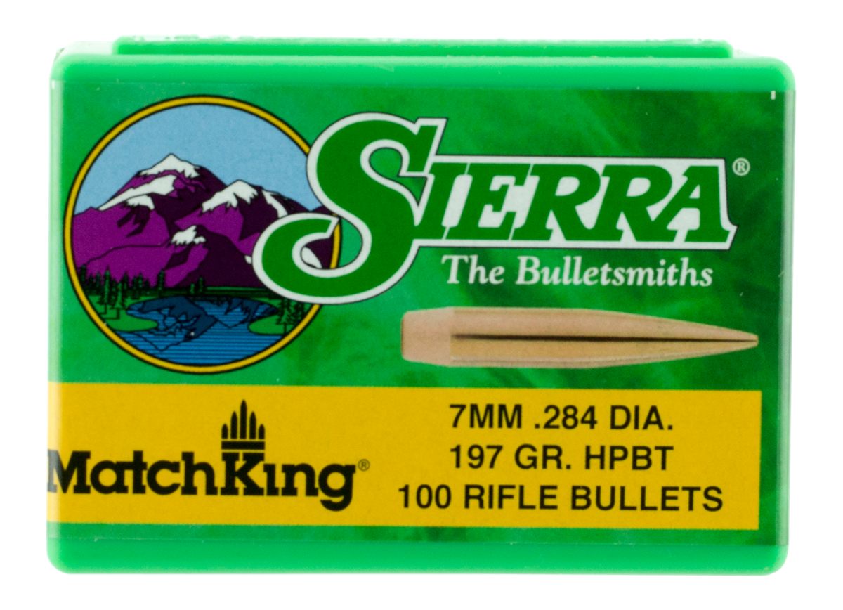Sierra MatchKing Rifle Bullets 7mm/.284 cal .284in 197 gr HPBT 100/ct