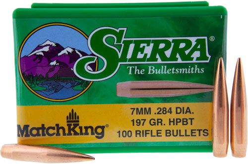 Sierra MatchKing Rifle Bullets 7mm/.284 cal .284in 197 gr HPBT 100/ct view 2