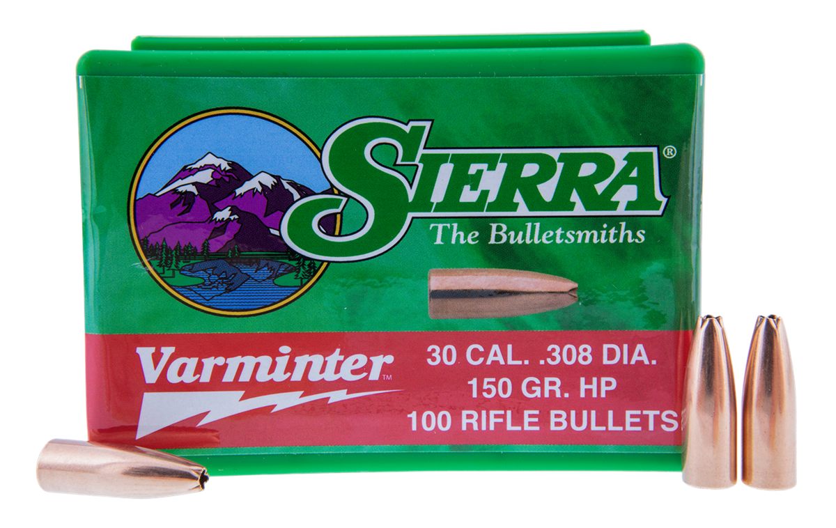 Sierra Varminter Rifle Bullets .30 cal/7.62mm .308in 150 gr HP 100/ct
