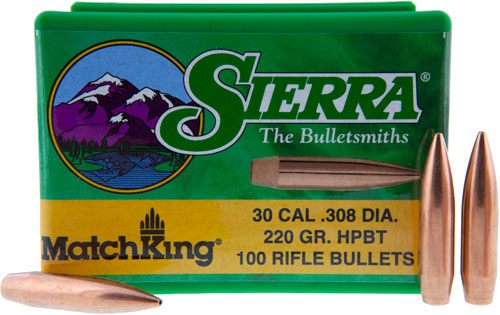 Sierra Bullets MatchKing Rifle .30 cal .308in 220 gr HPBT 100/ct view 3